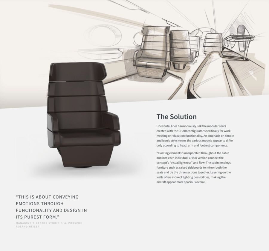 Studio F. A. Porsche Chair Case Study Website Layout