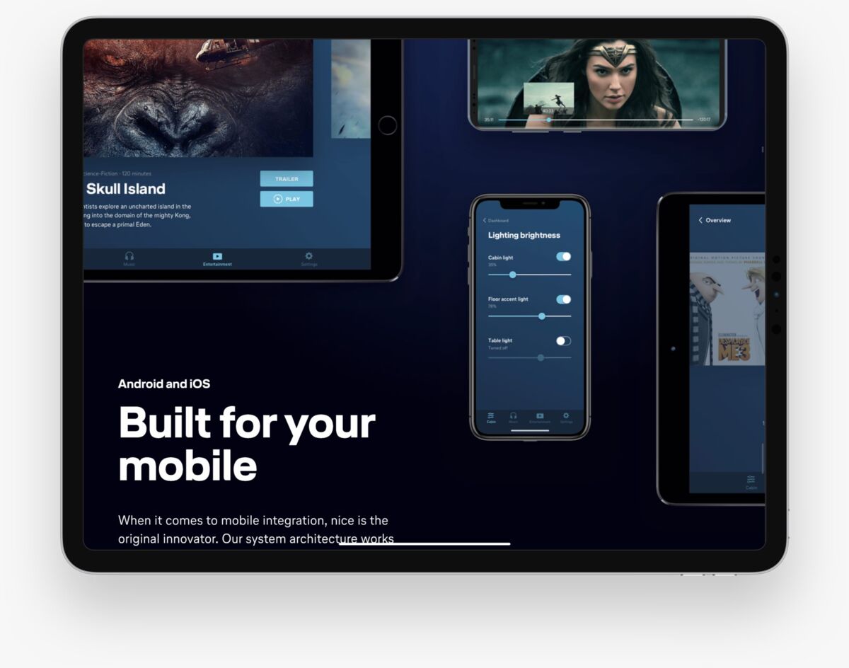 nice System Website iPad Mockup