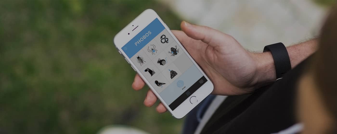 AR app providing Phobia Exposure Therapy