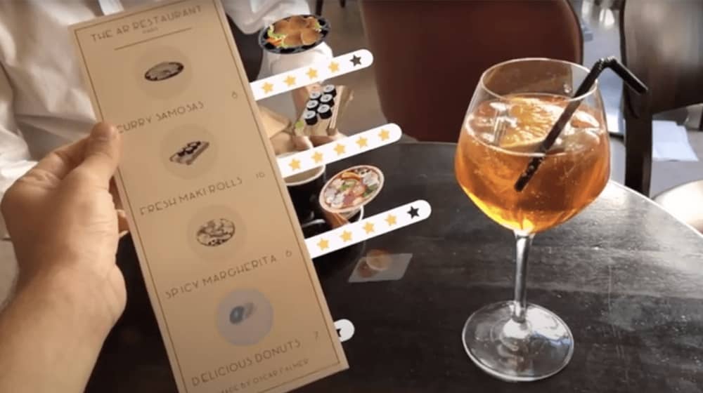 Augmented Reality helping customers in restaurants