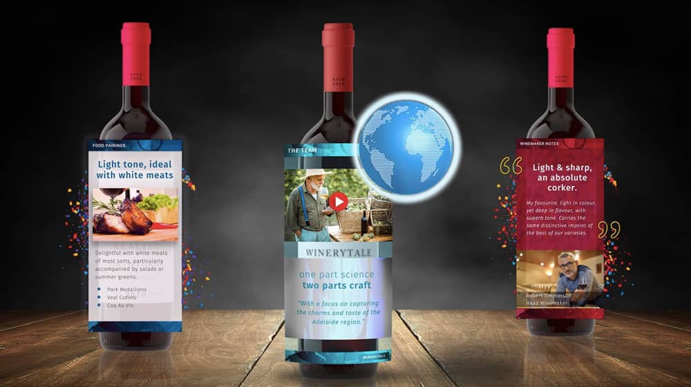 Augmented Reality Wine Bottle that display important information