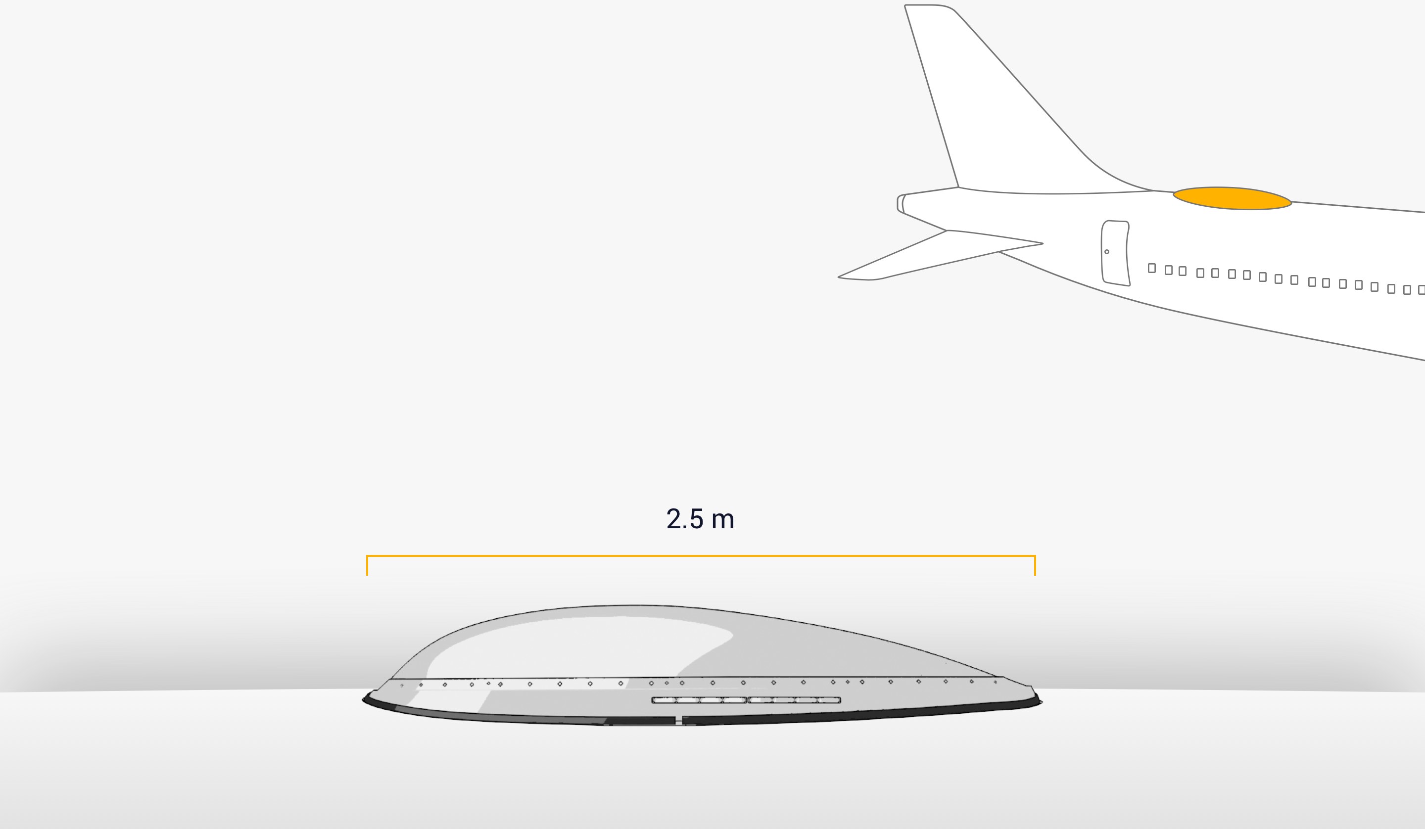 Airplane Internet Connectivity Antenna Illustration