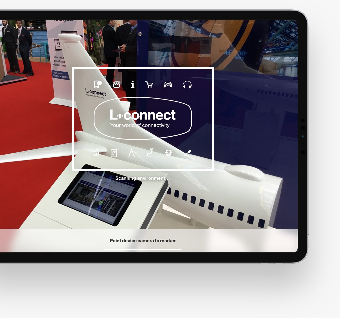 AR App Lconnect iPad Mockup